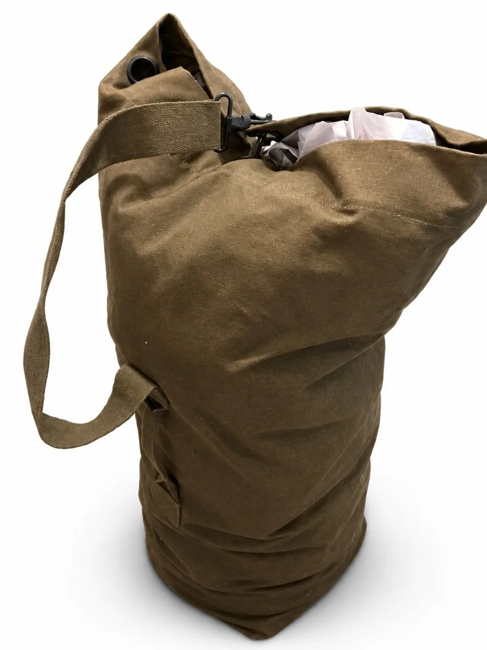 Rothco Olive Green Canvas Duffel with Shoulder Strap